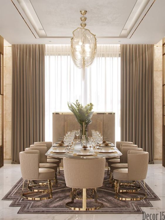 luxury modern dining room 2023