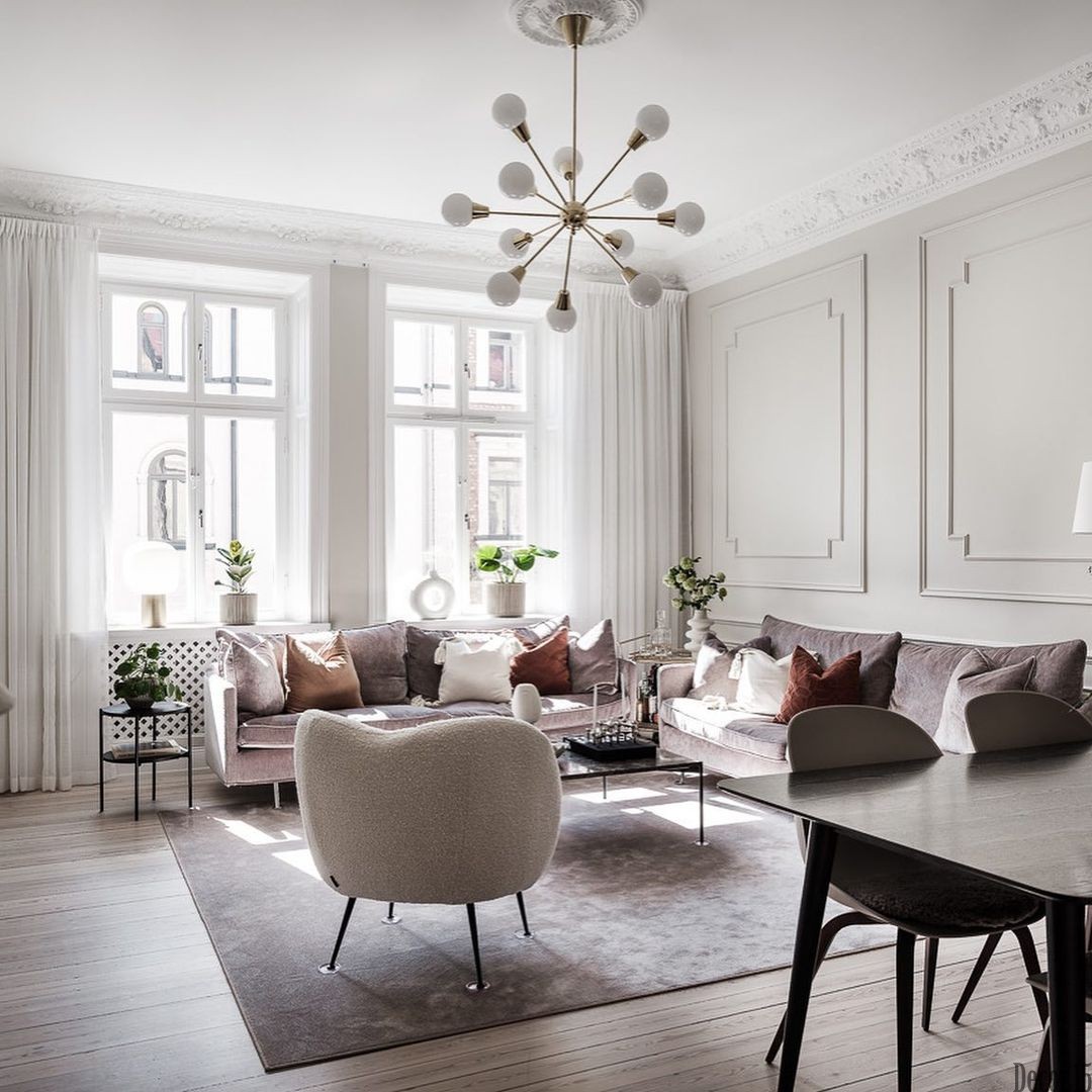 modern scandinavian living room 2023