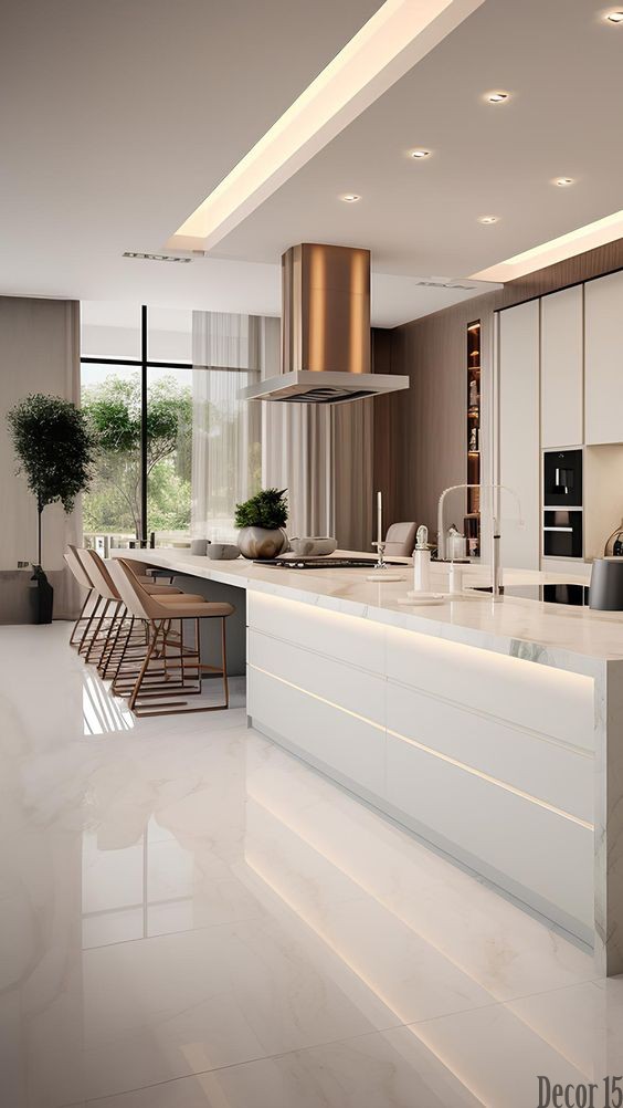 contemporary kitchen design luxury 2024