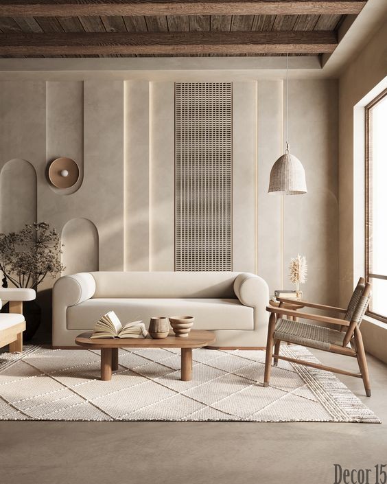minimalist living room decor idea 2024