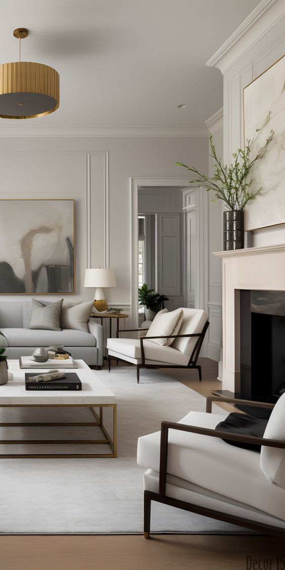 modern classic living room decor style 2024