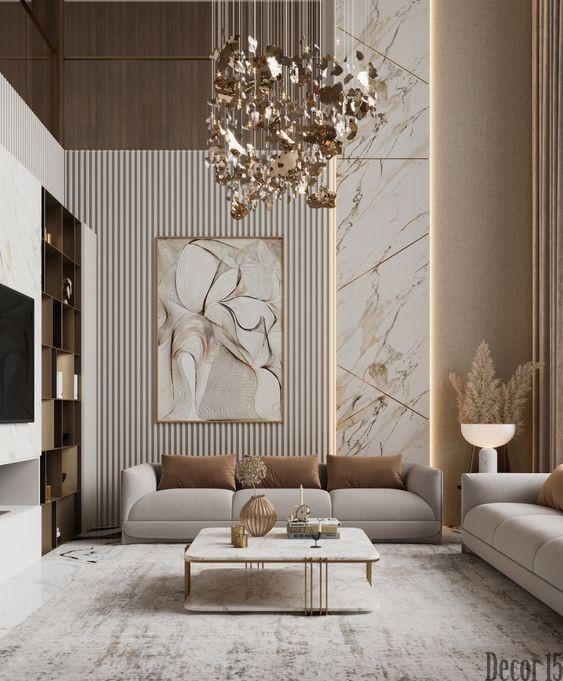 modern living room decor idea 2024