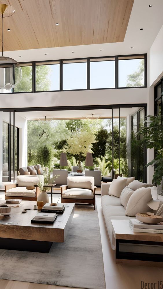 natural living room decor idea 2024