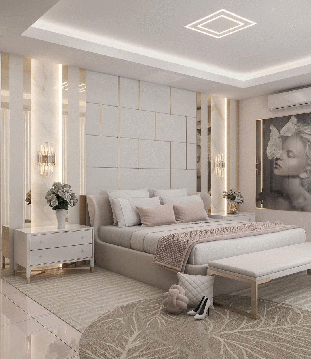 white bedroom decor idea